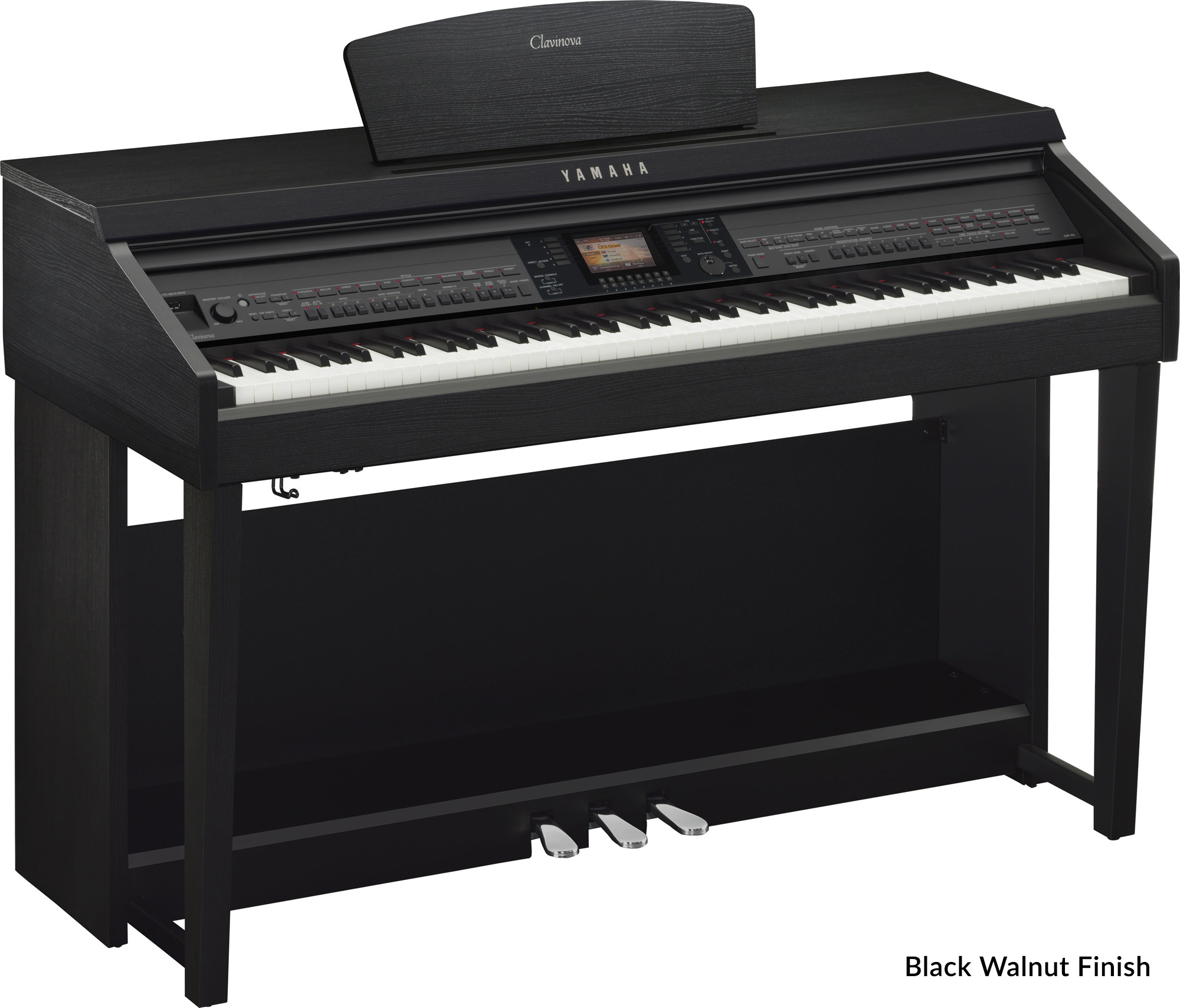 Yamaha CVP701 Clavinova Digital Pianos In Polished Ebony & Black