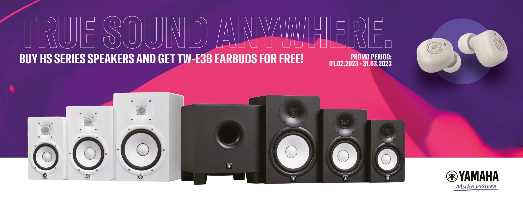 Enjoy True Sound Anywhere With Free Yamaha TW-E3B Earbuds