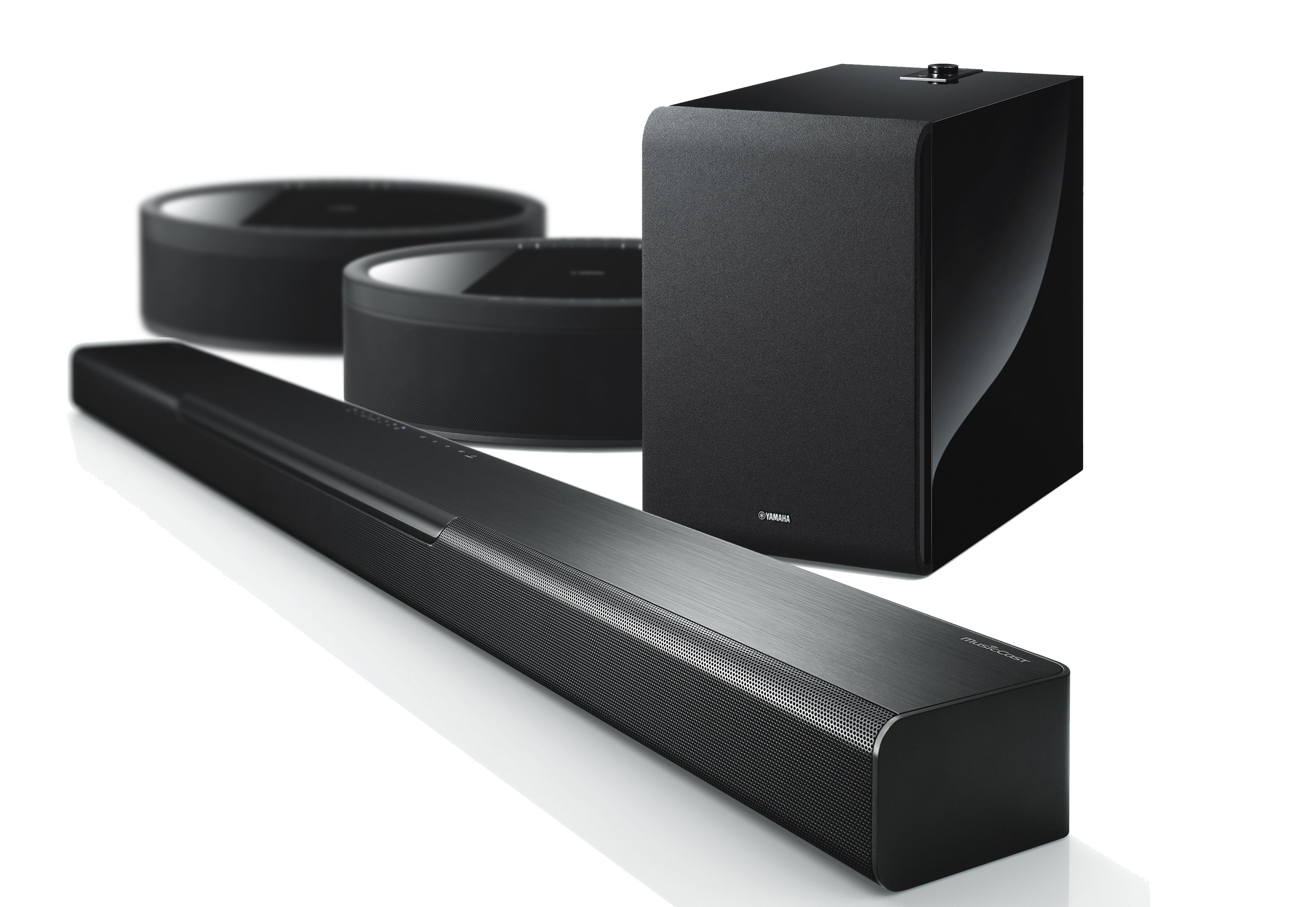 Beschikbaar punt Mechanica Yamaha MusicCast Surround Max Wireless System With Soundbar, Wireless  Sub-Woofer and 2 Wireless Surround Speakers | Yamaha Music London