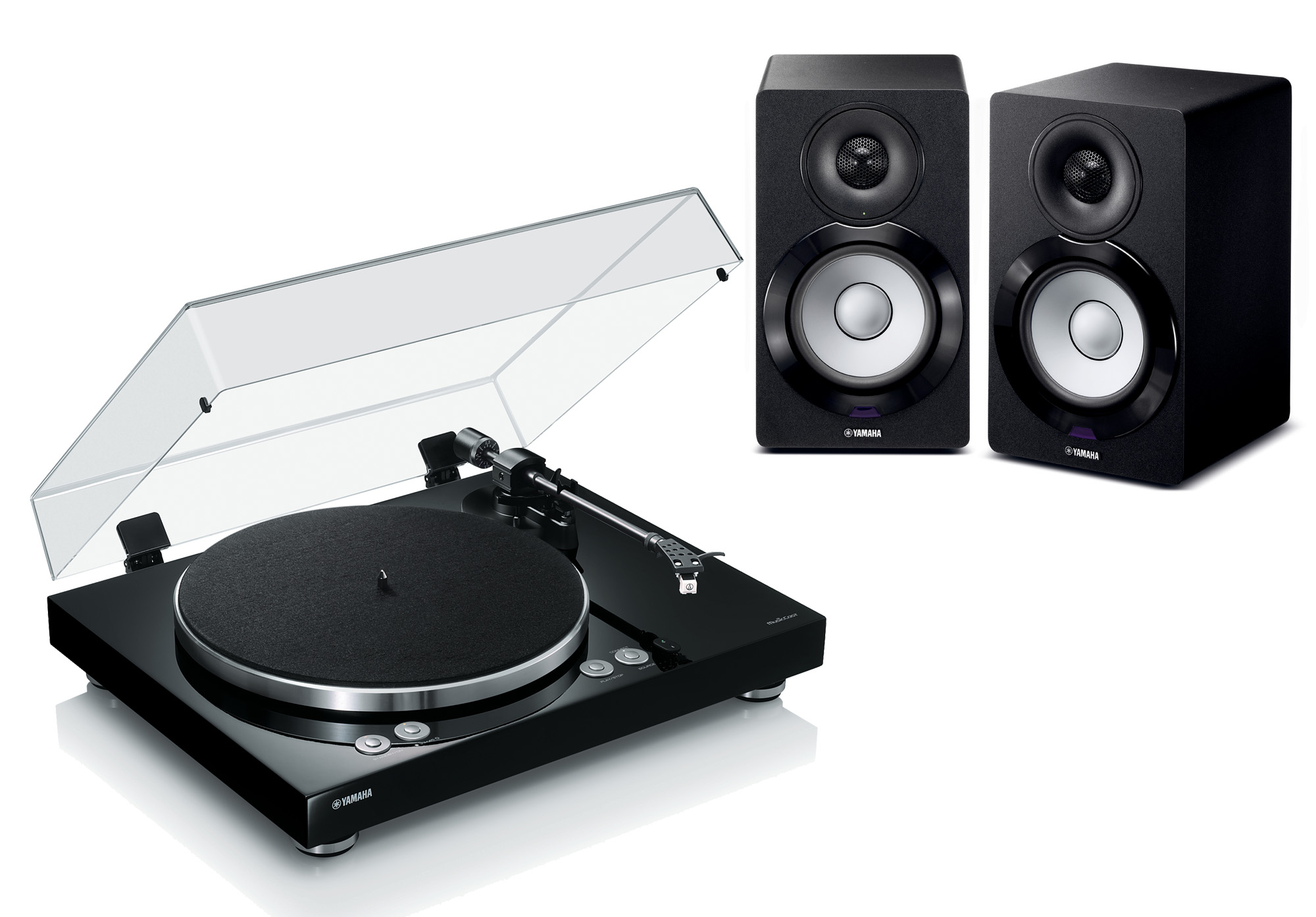 Yamaha MusicCast Vinyl 500 Wireless Turntable with MusicCast NXN500 Wireless HiFi Speakers In