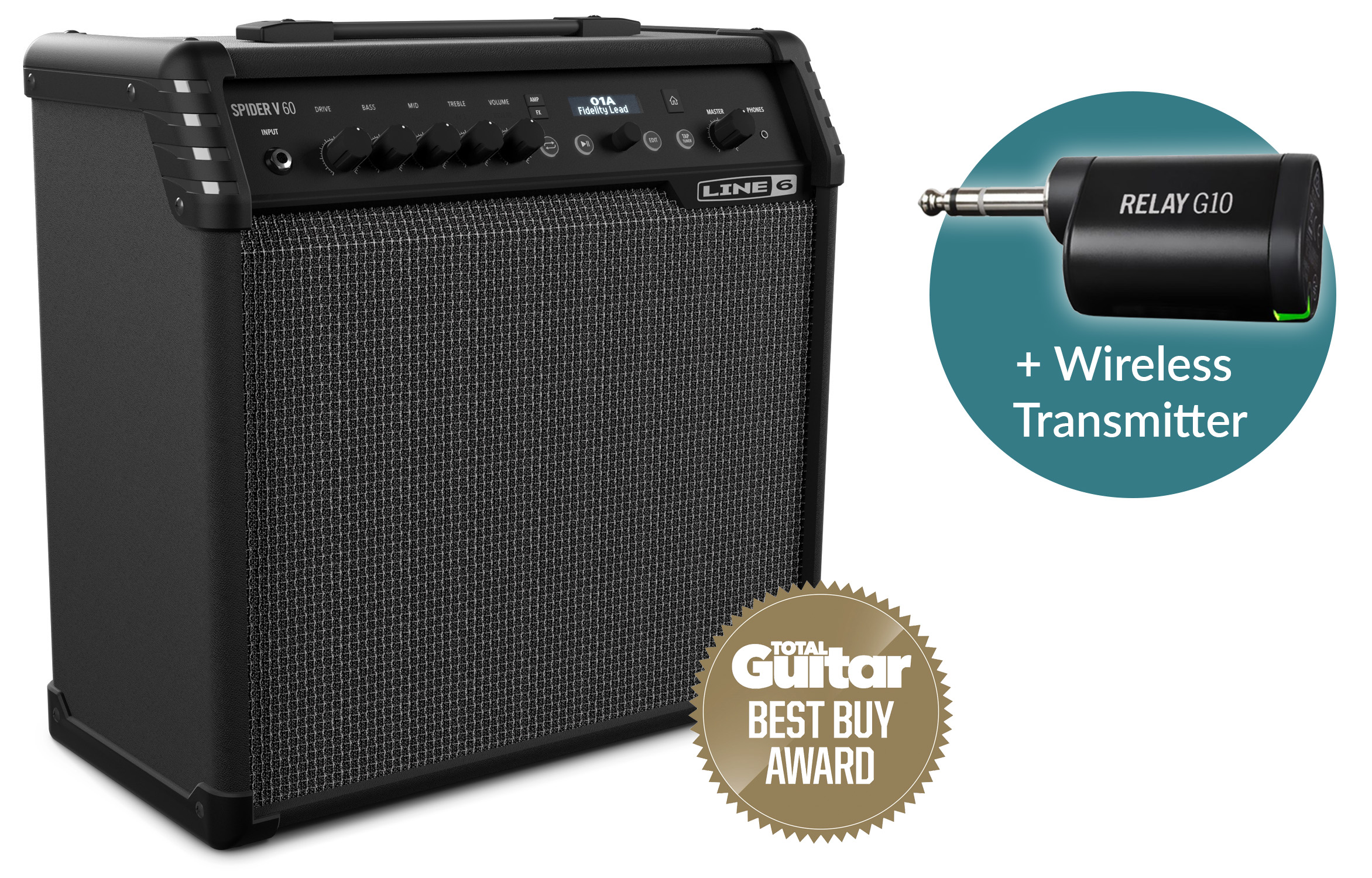 Line 6 Spider V 60 + G10T Wireless Guitar Connection 60 Watts Of Power