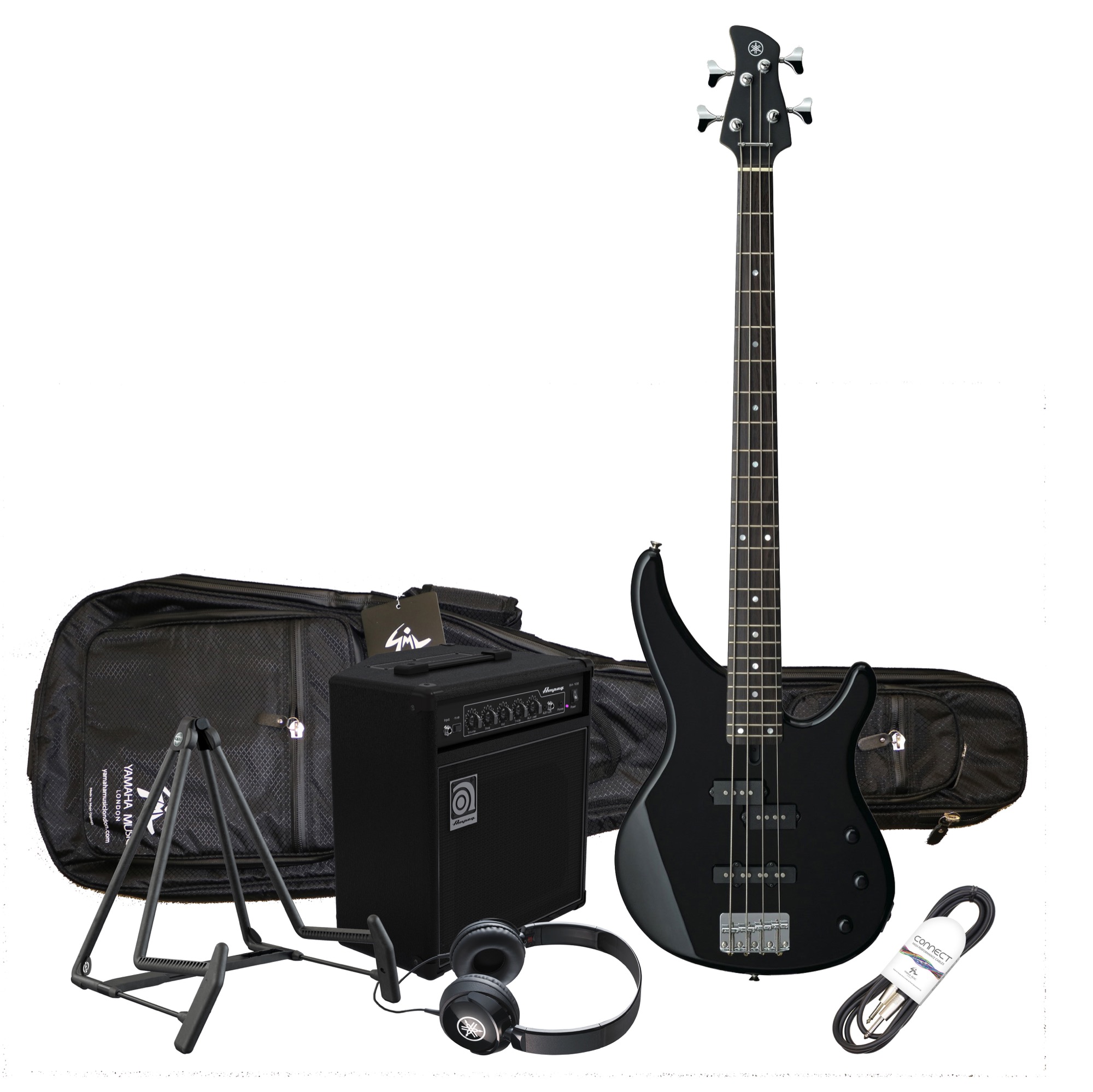 Yamaha TRBX174 Bass Guitar Pack Black finish Yamaha Music London