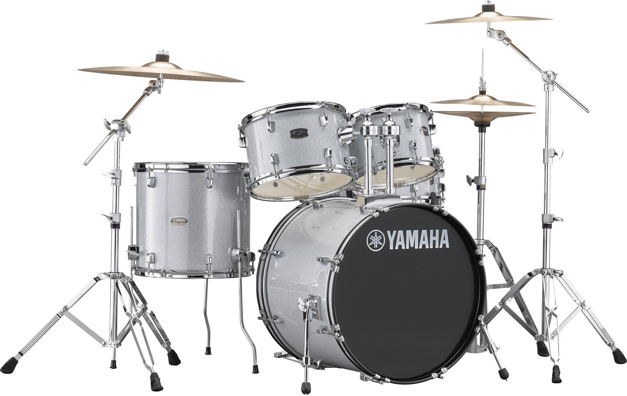 Yamaha Rydeen Drum Kit With 20" Kick Drum & Cymbals In Silver Sparkle