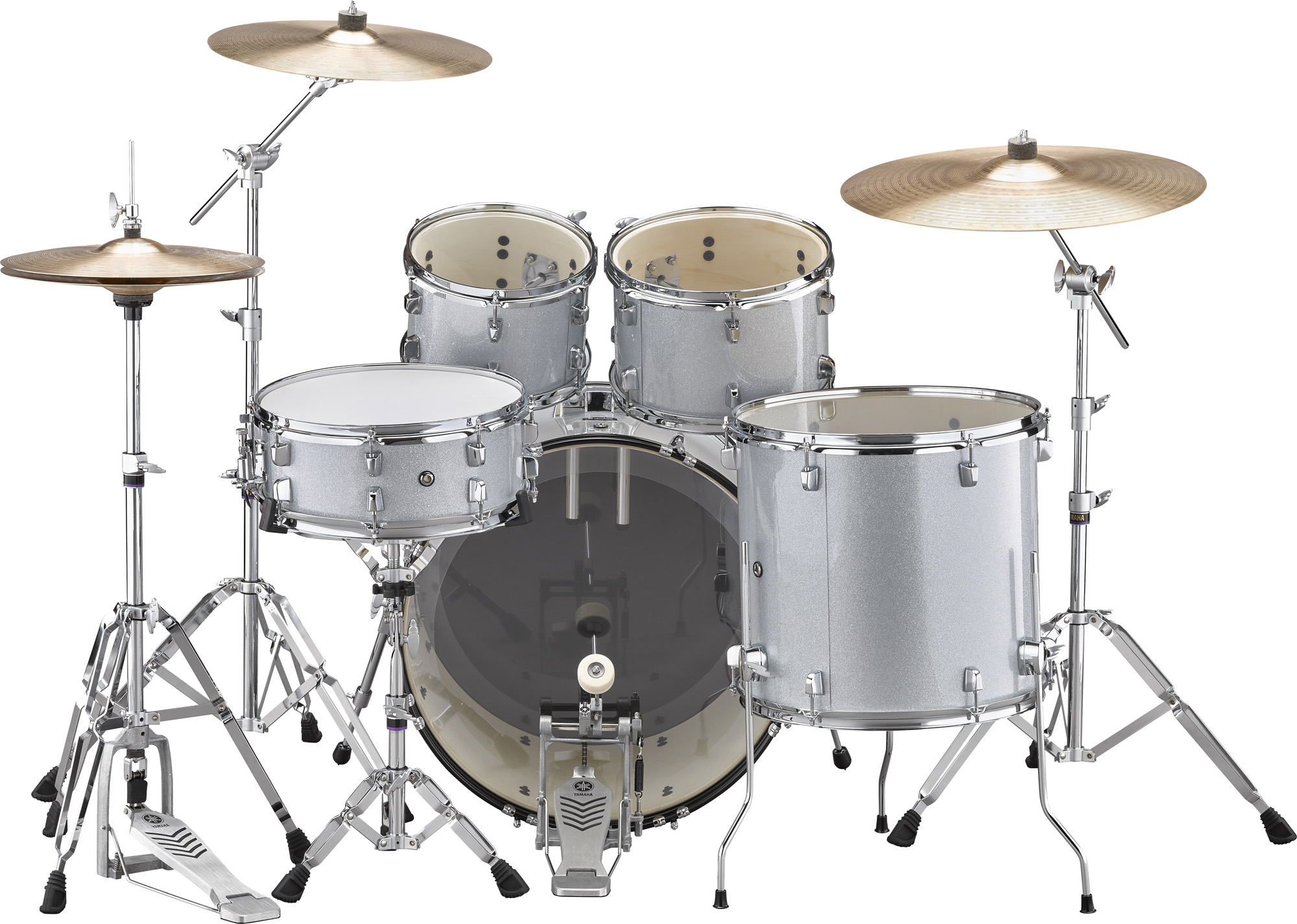 Yamaha Rydeen Drum Kit With 22" Kick Drum & Cymbals In Silver Sparkle Finish Yamaha Music London