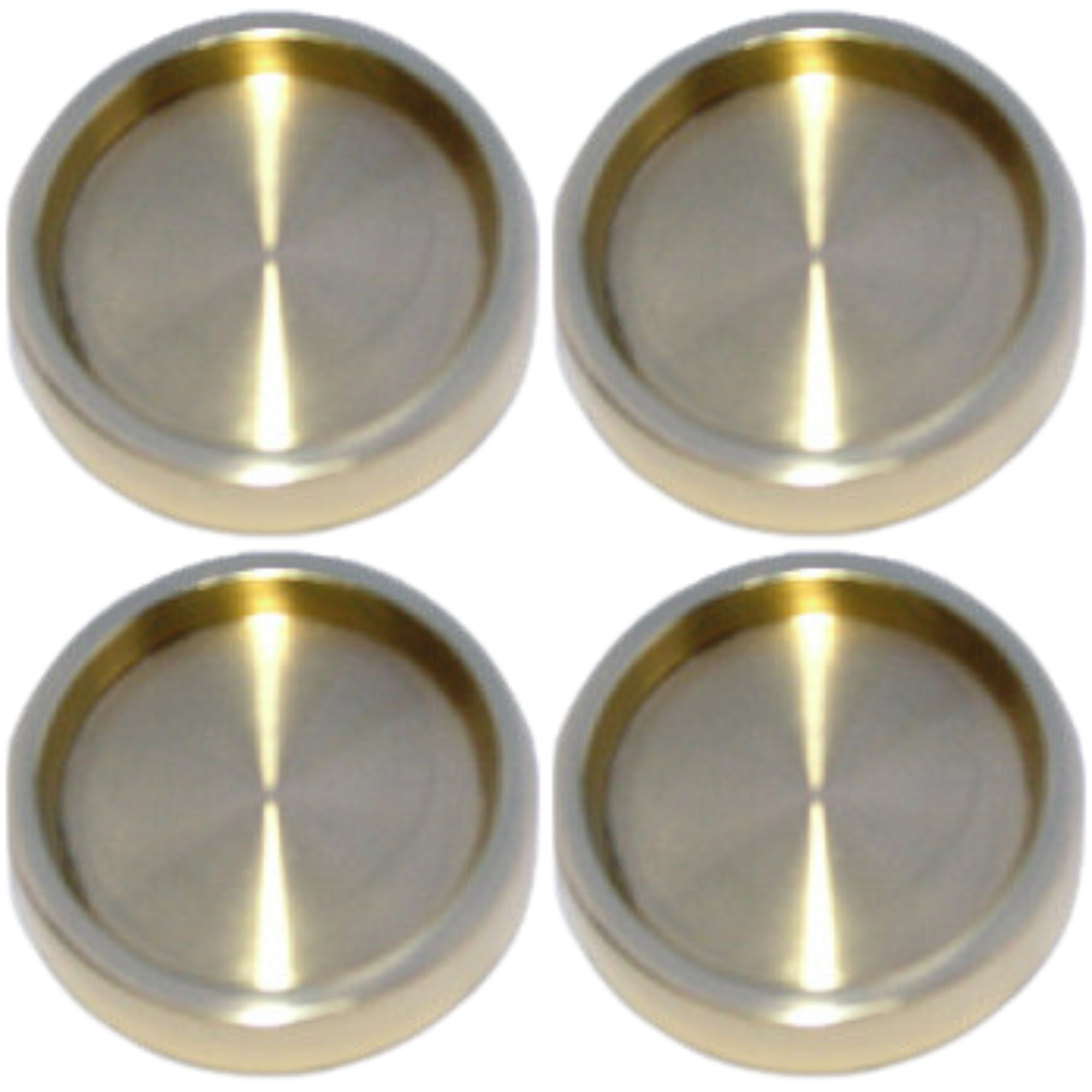 Fletcher & Newman Small Piano Castor Cup in Polished Brass 40mm