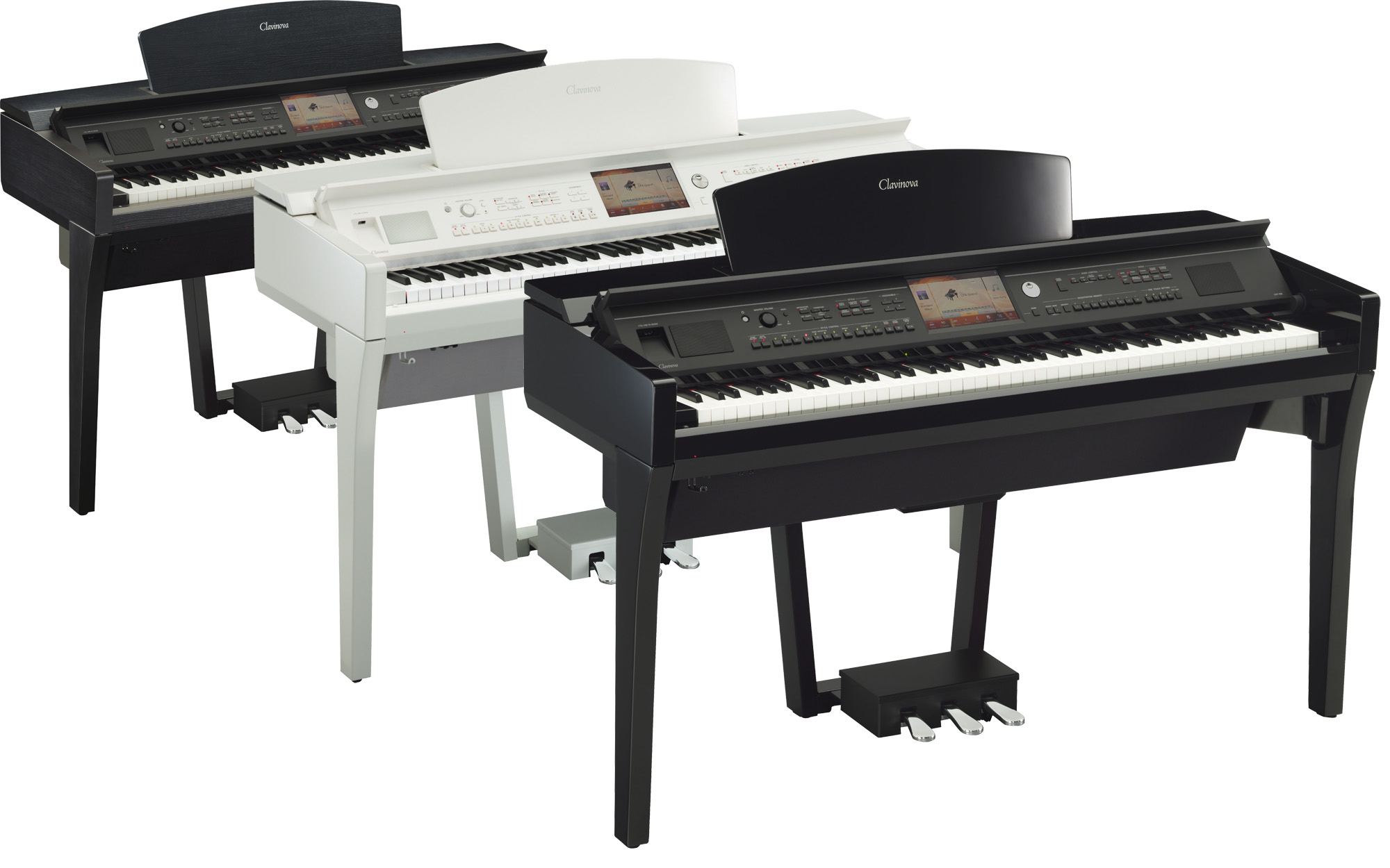 Yamaha CVP709 Clavinova Digital Pianos In Polished Ebony, Polished