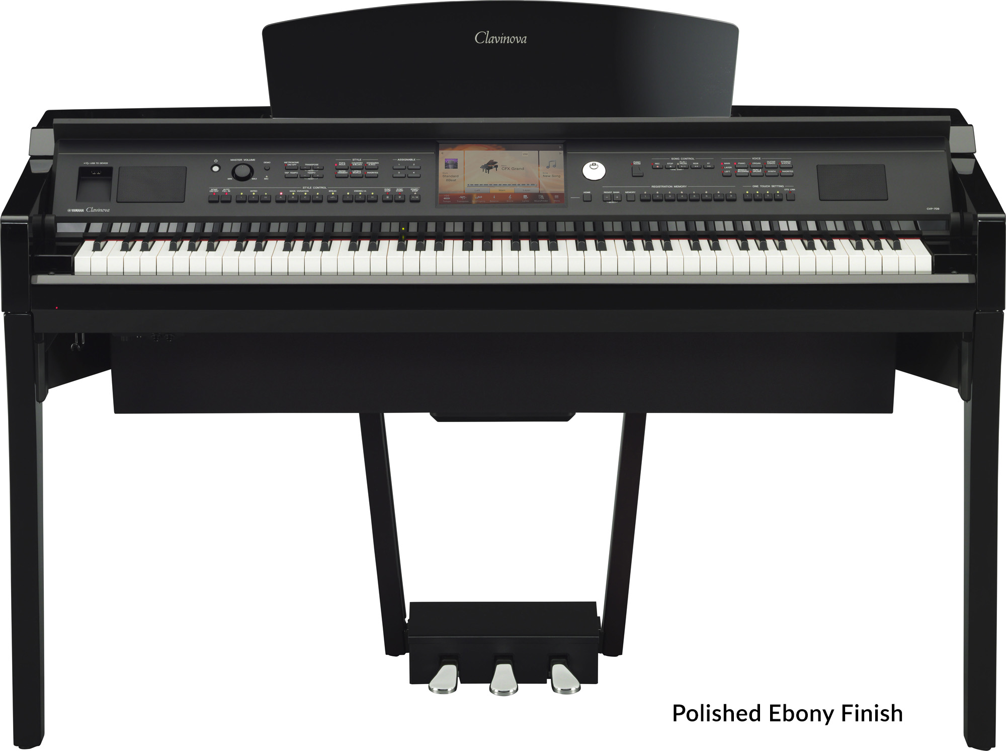 Yamaha CVP709 Clavinova Digital Pianos In Polished Ebony, Polished