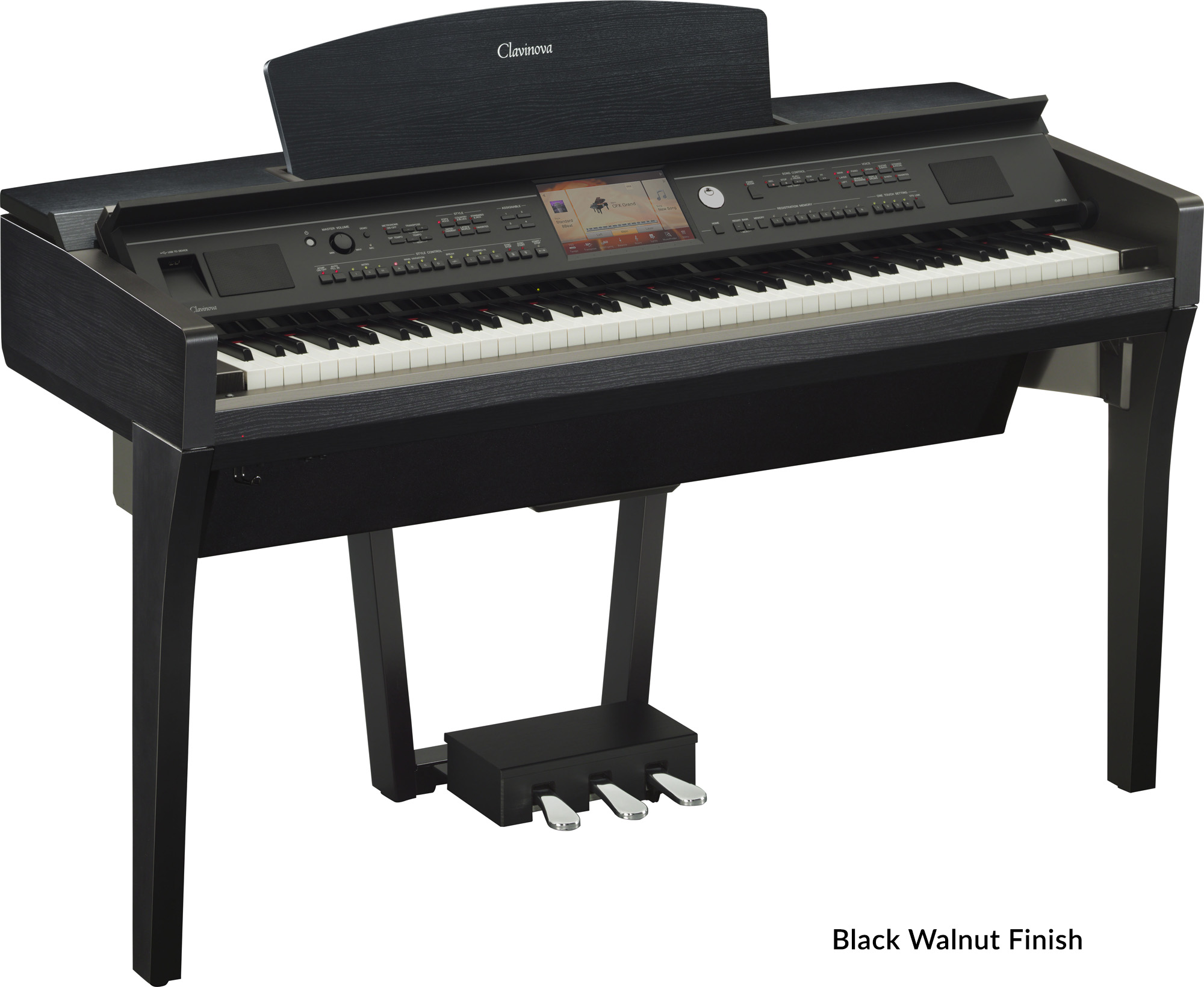 Yamaha CVP709 Clavinova Digital Pianos In Polished Ebony, Polished