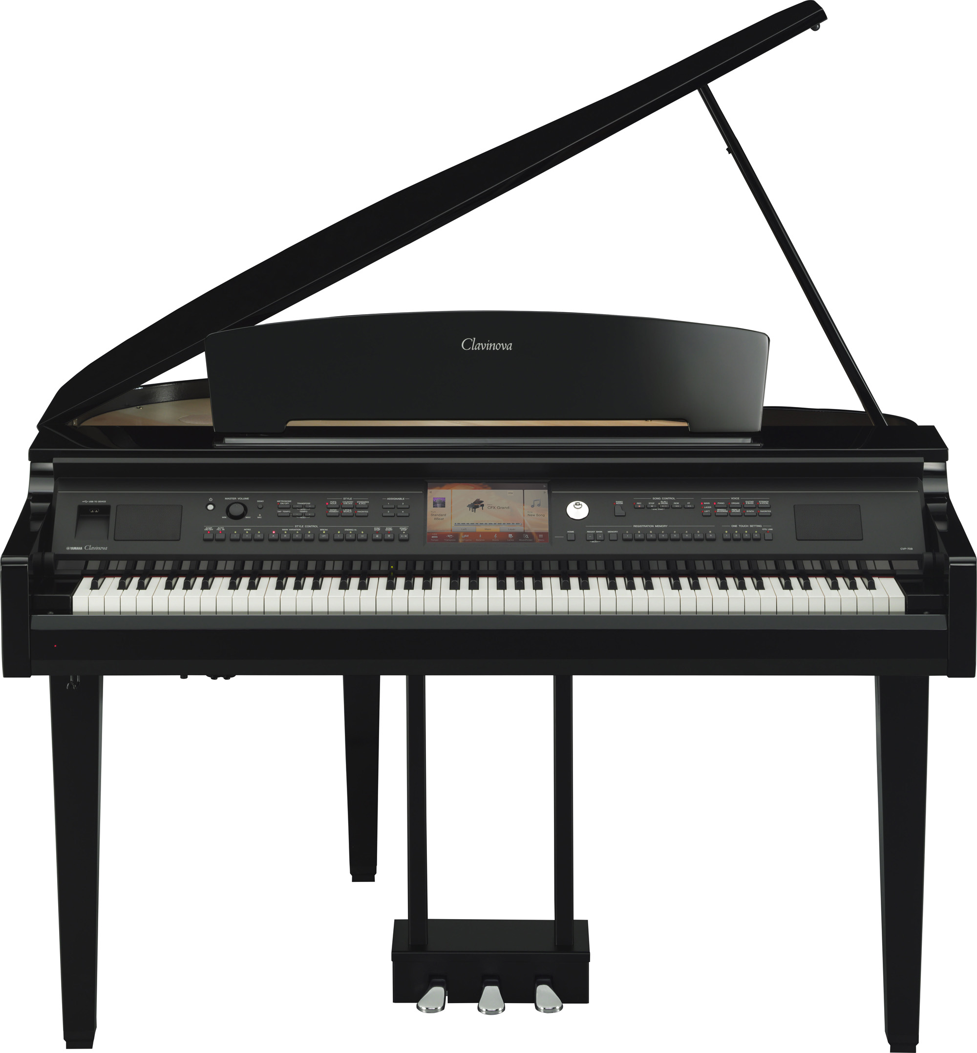 Yamaha CVP-709GP Clavinova Digital Grand Piano In Polished Ebony Finish ...