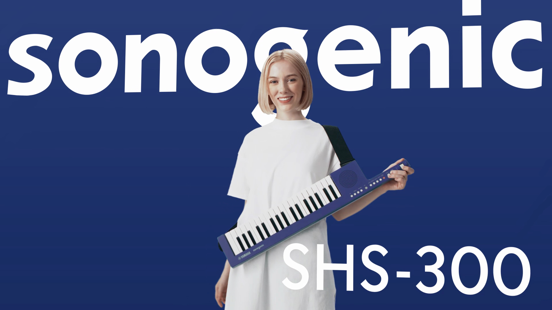 Yamaha SHS300 Sonogenic Keytar Wireless Amp Package in Blue with Amp