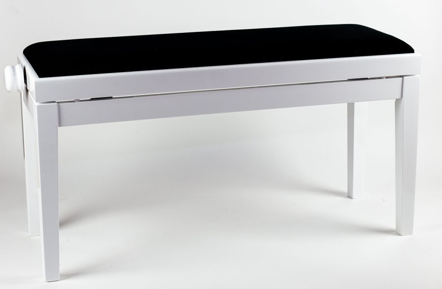 Yml 5012 Adjustable Duet Piano Stool Polished Brilliant White