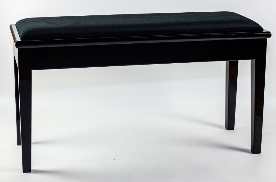 YML 5016 Duet Piano Stool with Storage In Polished Ebony Finish with