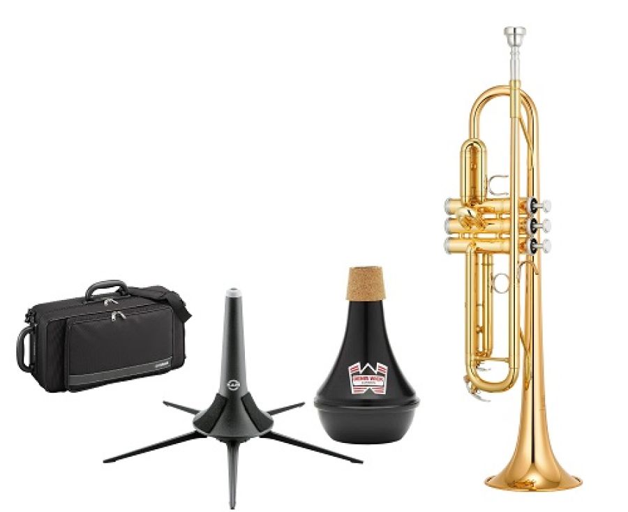 Yamaha YTR4335GII Bb Trumpet Package Includes Practice Mute and