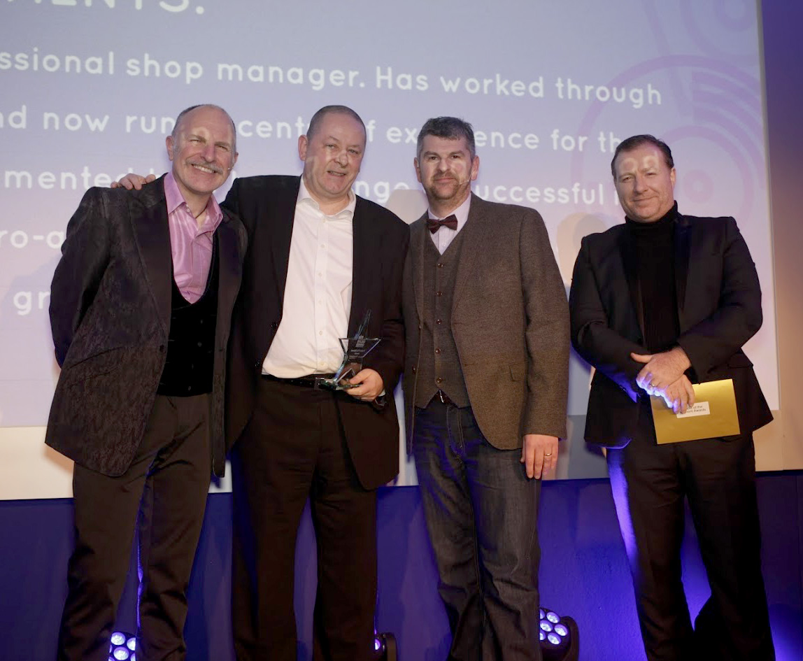 Nigel Hill receives the award at the MIA Gala