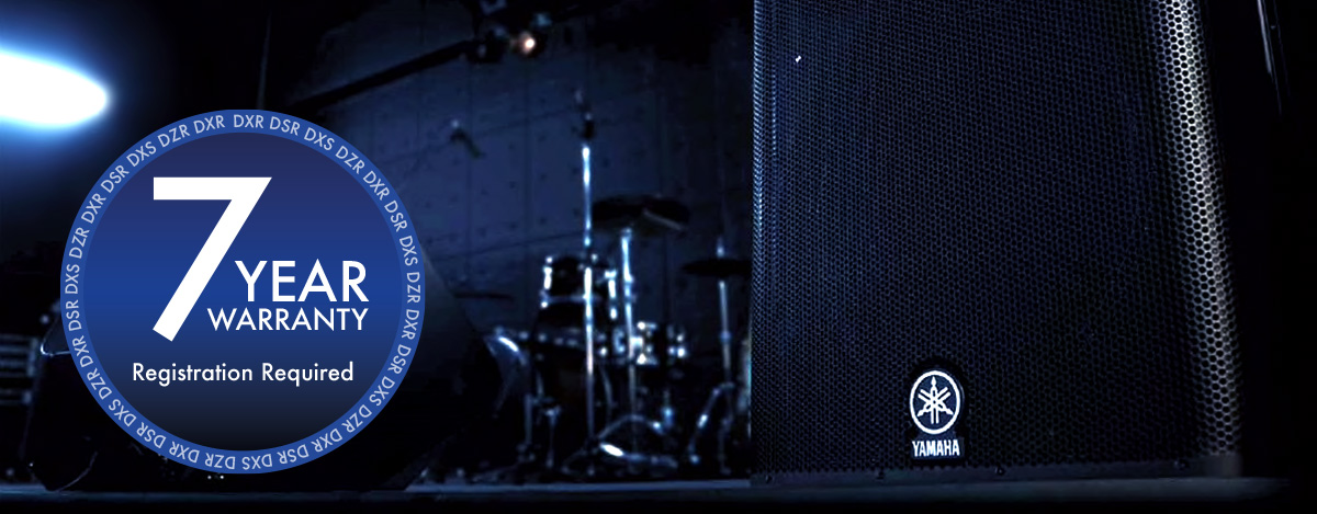 Photo of Yamaha PA Speakers, 7 Years Warranty Sticker