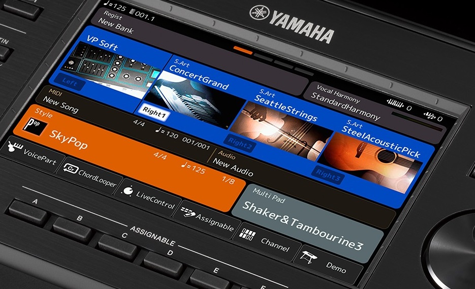 Photo of a Yamaha PSR-SX900 Workstation Keyboard Chord Looper feature