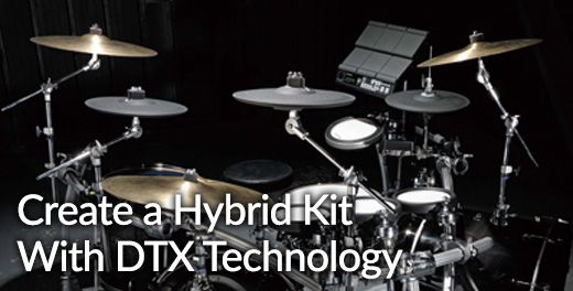 Create a hybrid drum kit with DTX technology
