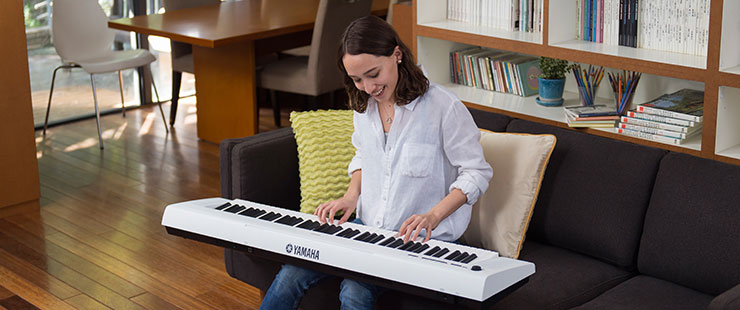 Keyboard player playing the NP-32