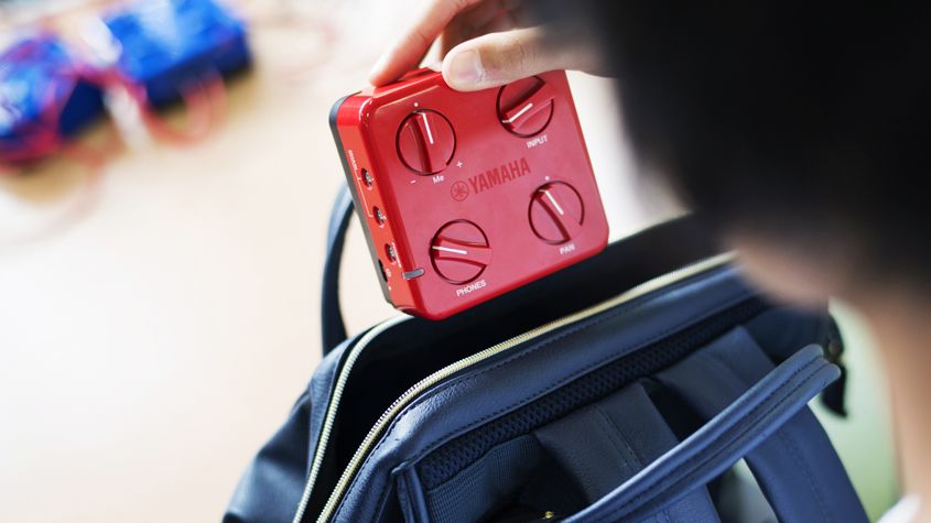 Photo of a SessionCake being put into a rucksack