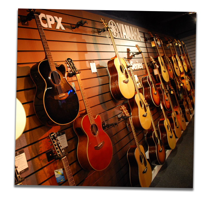 Guitars at Yamaha Music London