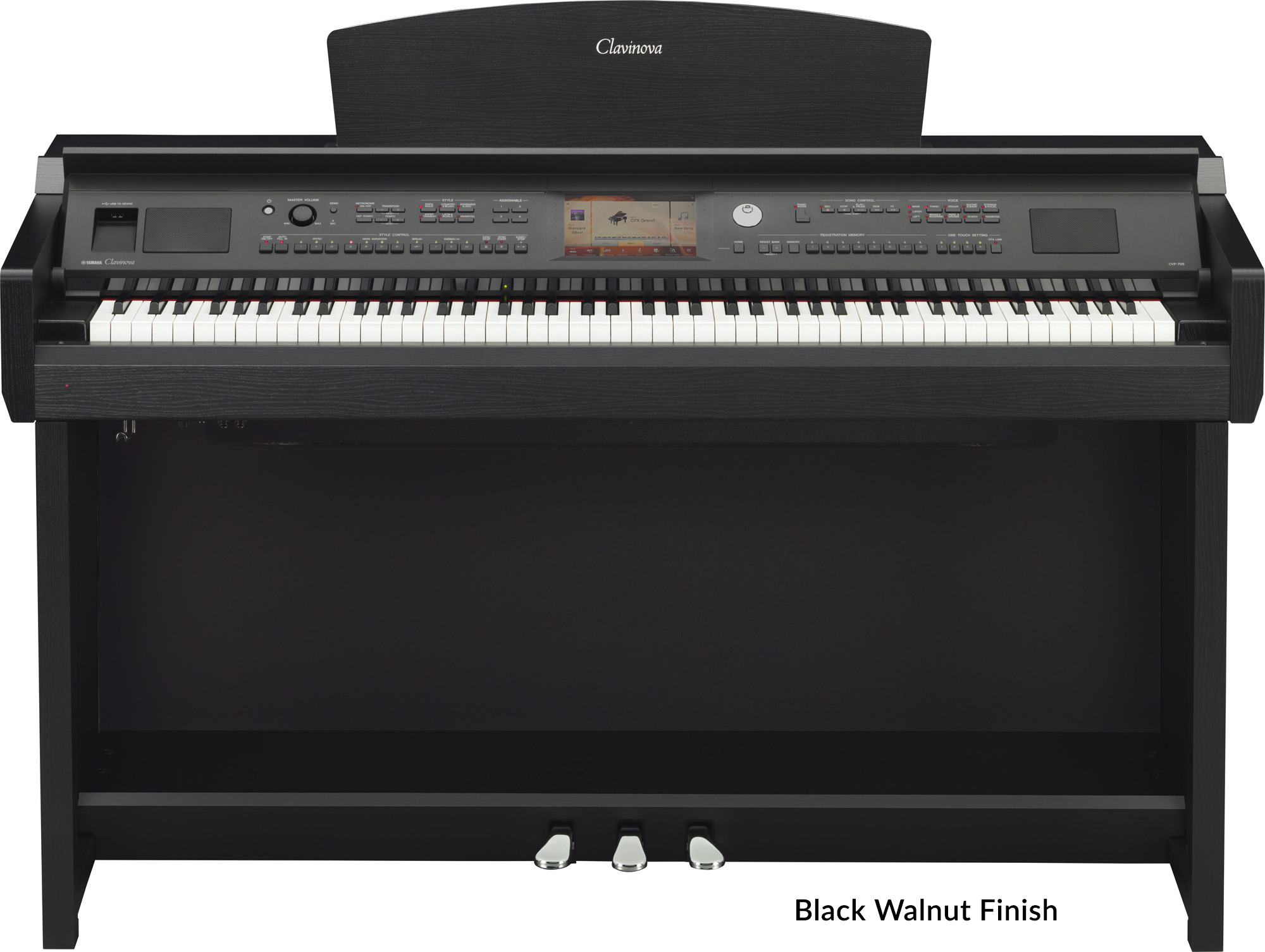 Yamaha CVP705 Clavinova Digital Pianos In Polished Ebony & Black Walnut Finishes Yamaha Music