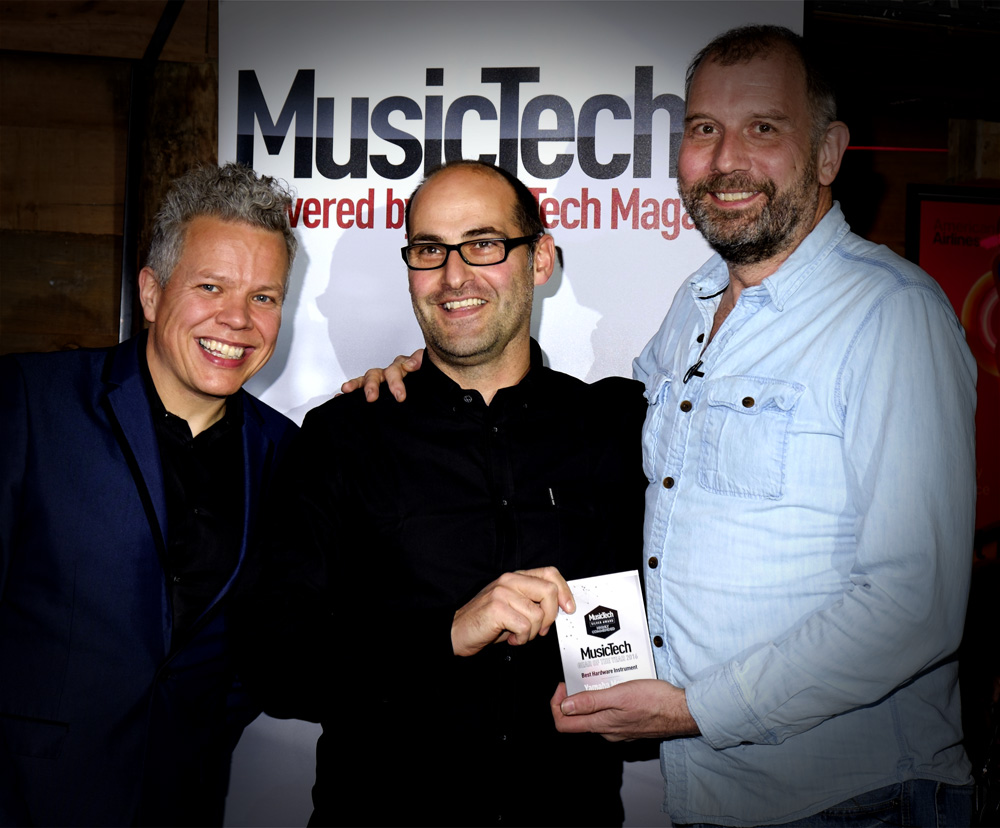 Yamaha UK's Chris Irvine receives the award for Best Hardware
