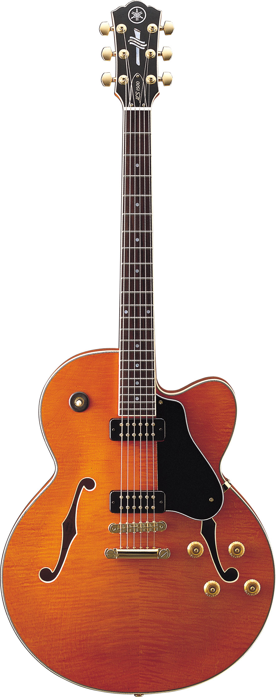 Yamaha AES1500 Hollowbody Archtop Guitar in Orange Stain finish
