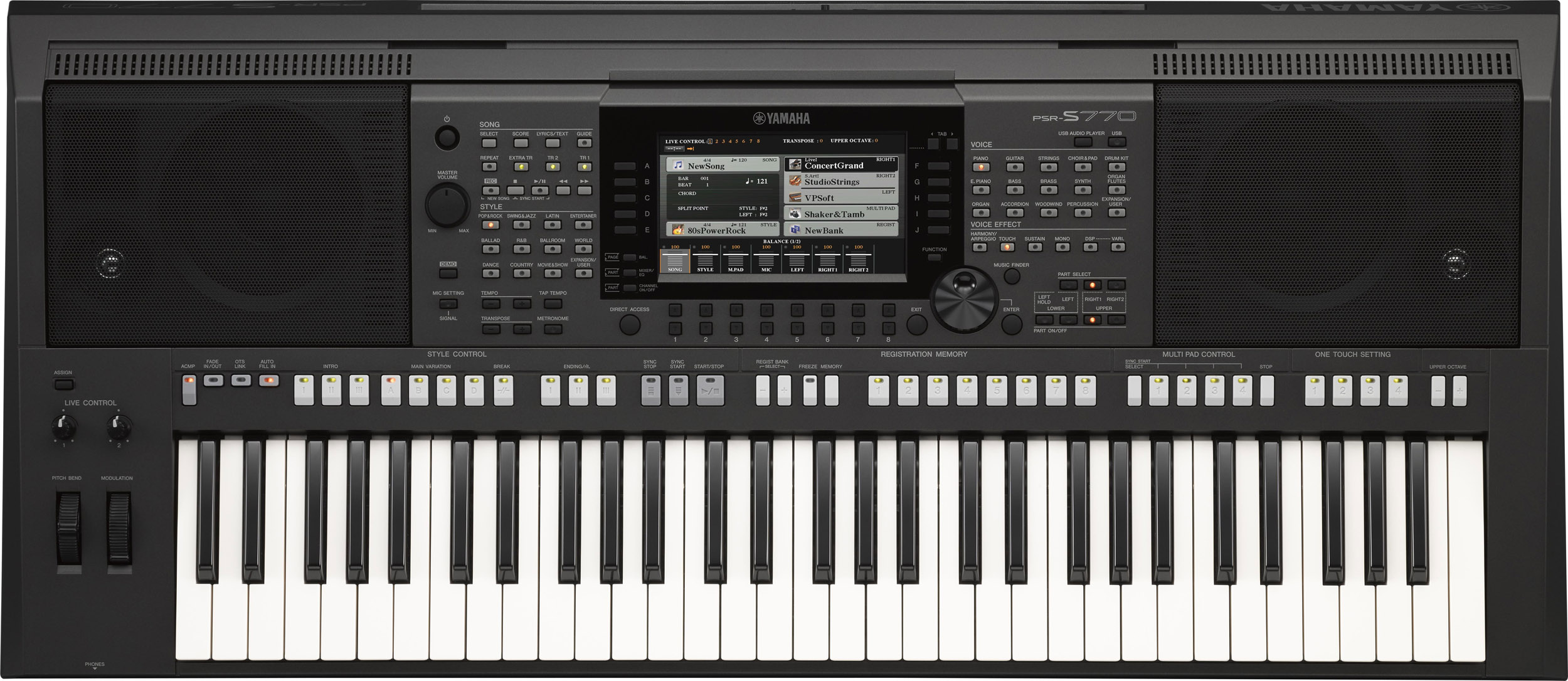 Yamaha PSRS770 Arranger Workstation Keyboard Yamaha Music London