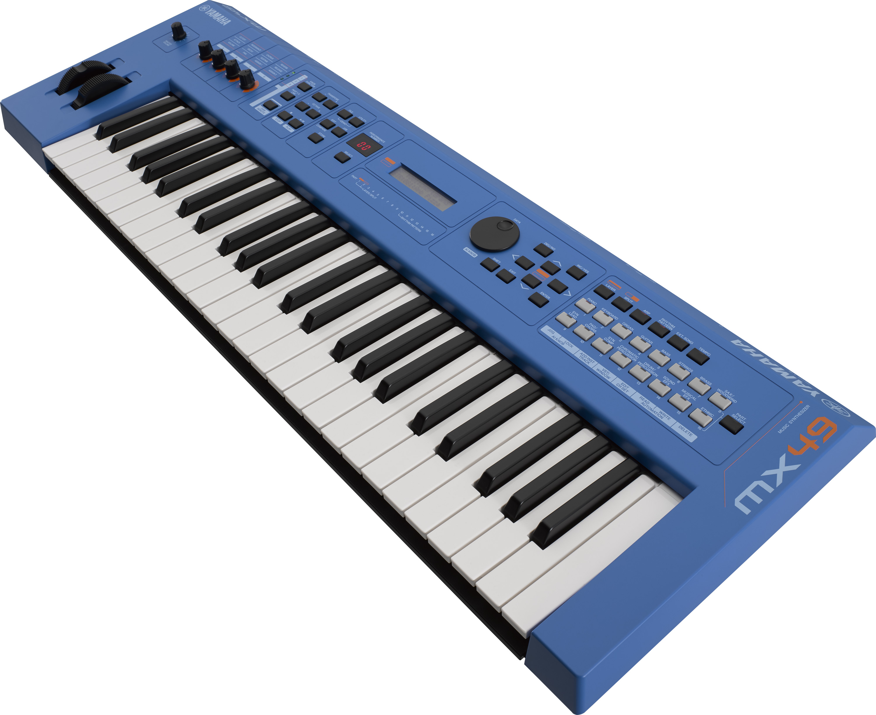 Yamaha MX49 Version 2 Synthesizer 49 Key Edition, In Blue Finish