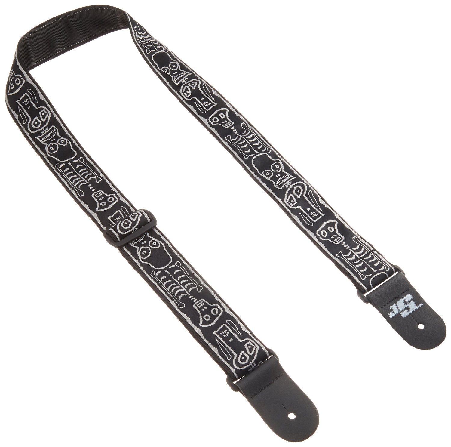 Waves 50JS01 Joe Satriani Guitar Strap, Skull n' Bones Yamaha Music London