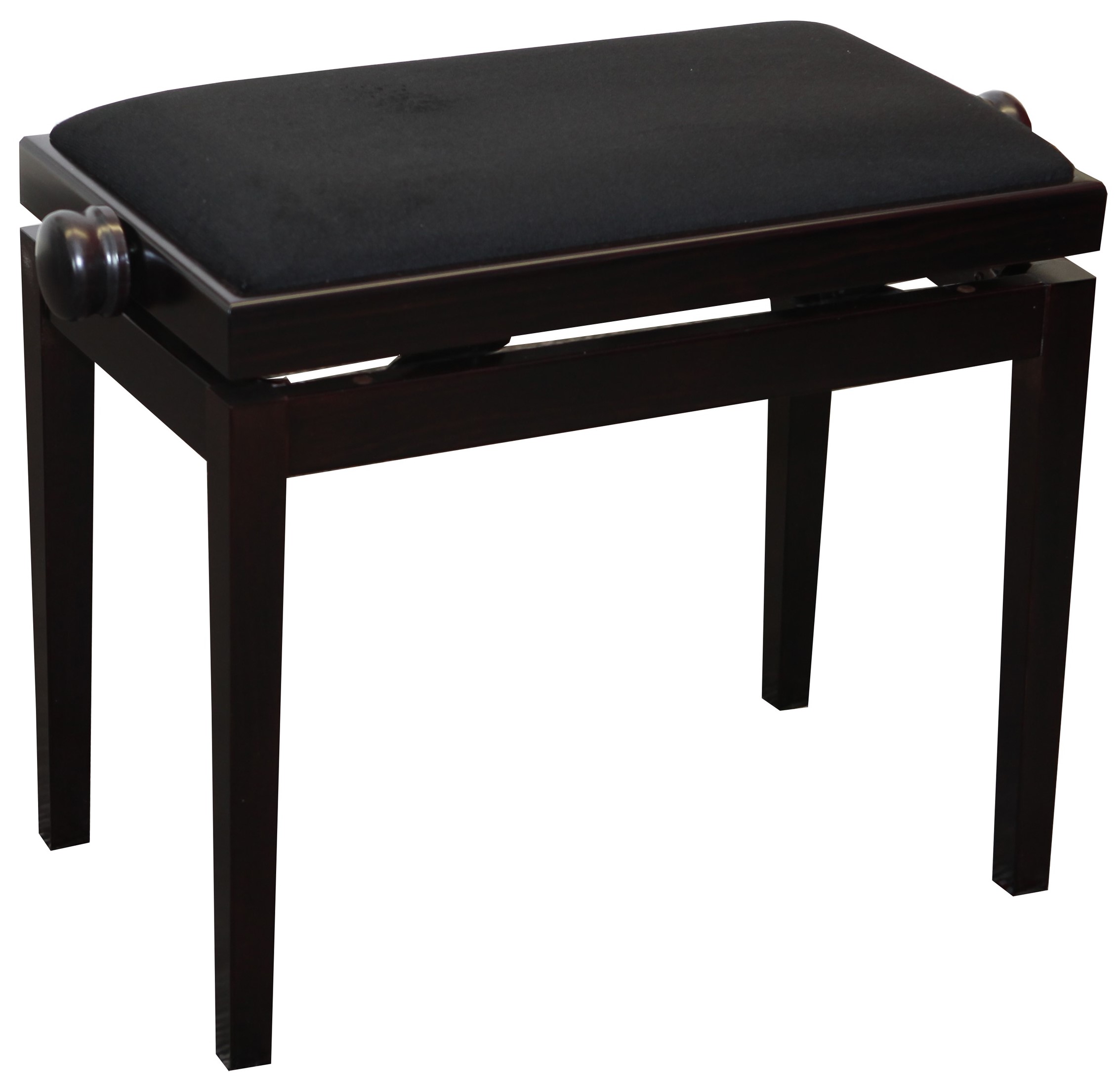 YML 5012B Height-Adjustable Piano Stool Black Finish With Black Dralon
