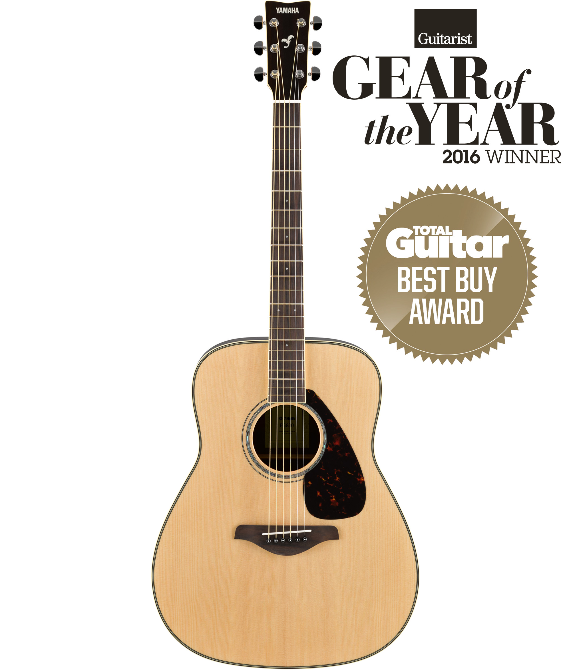 Yamaha FG830 Beginner Acoustic Guitar Package In Natural Finish